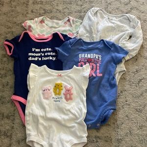 Bundle of short and long sleeve onesies